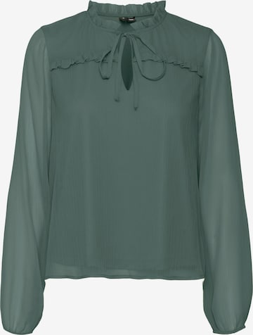 VERO MODA Blouse 'MILLA' in Groen: voorkant