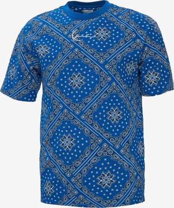 T-Shirt Karl Kani en bleu : devant