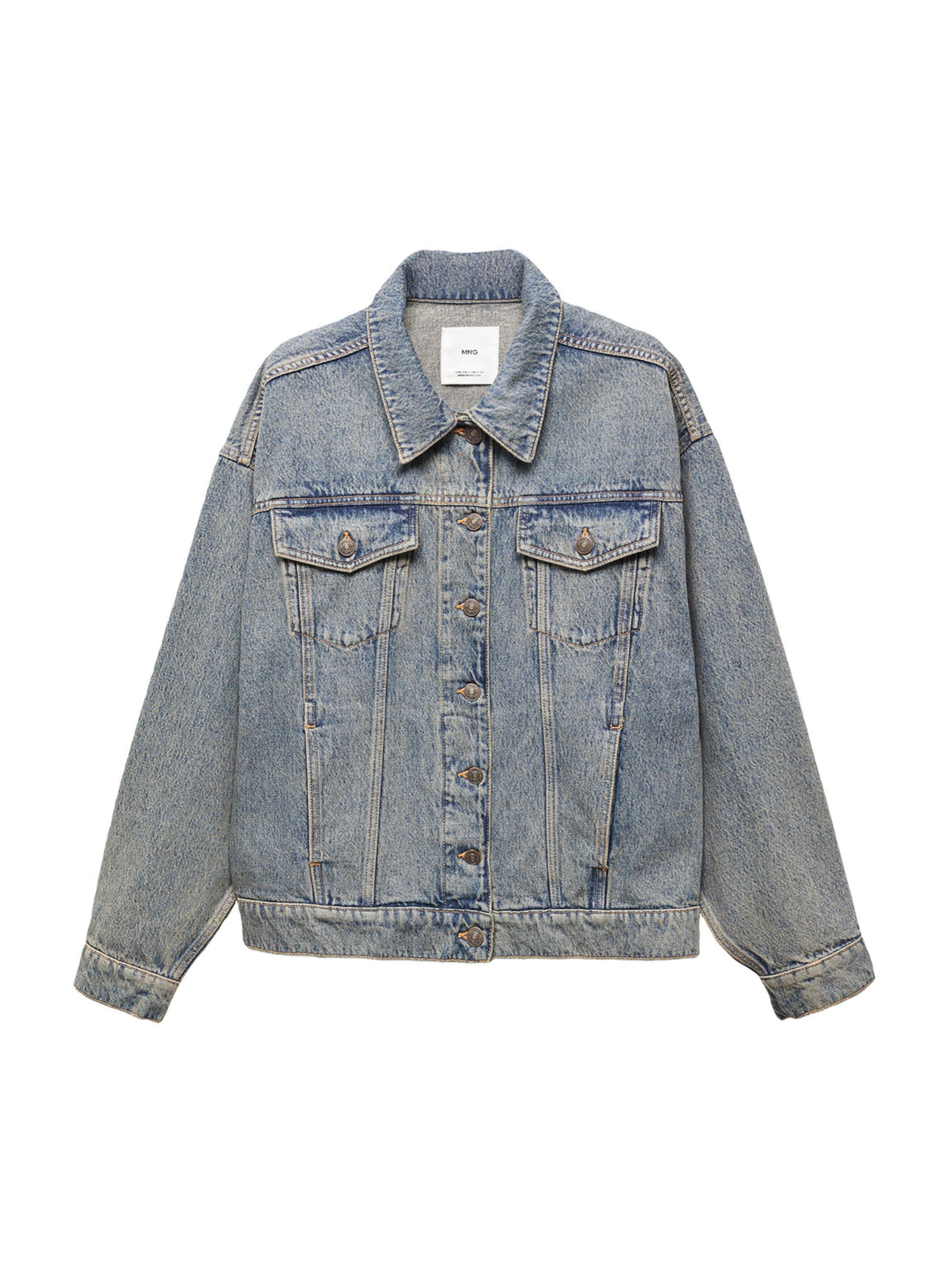 MANGO Tussenjas 'KIMBERLY' in Blauw: voorkant