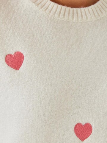 Pull-over oversize Bianco Lucci en blanc