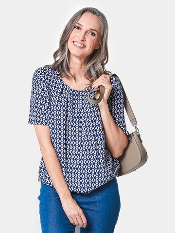 Goldner Bluse in Blau