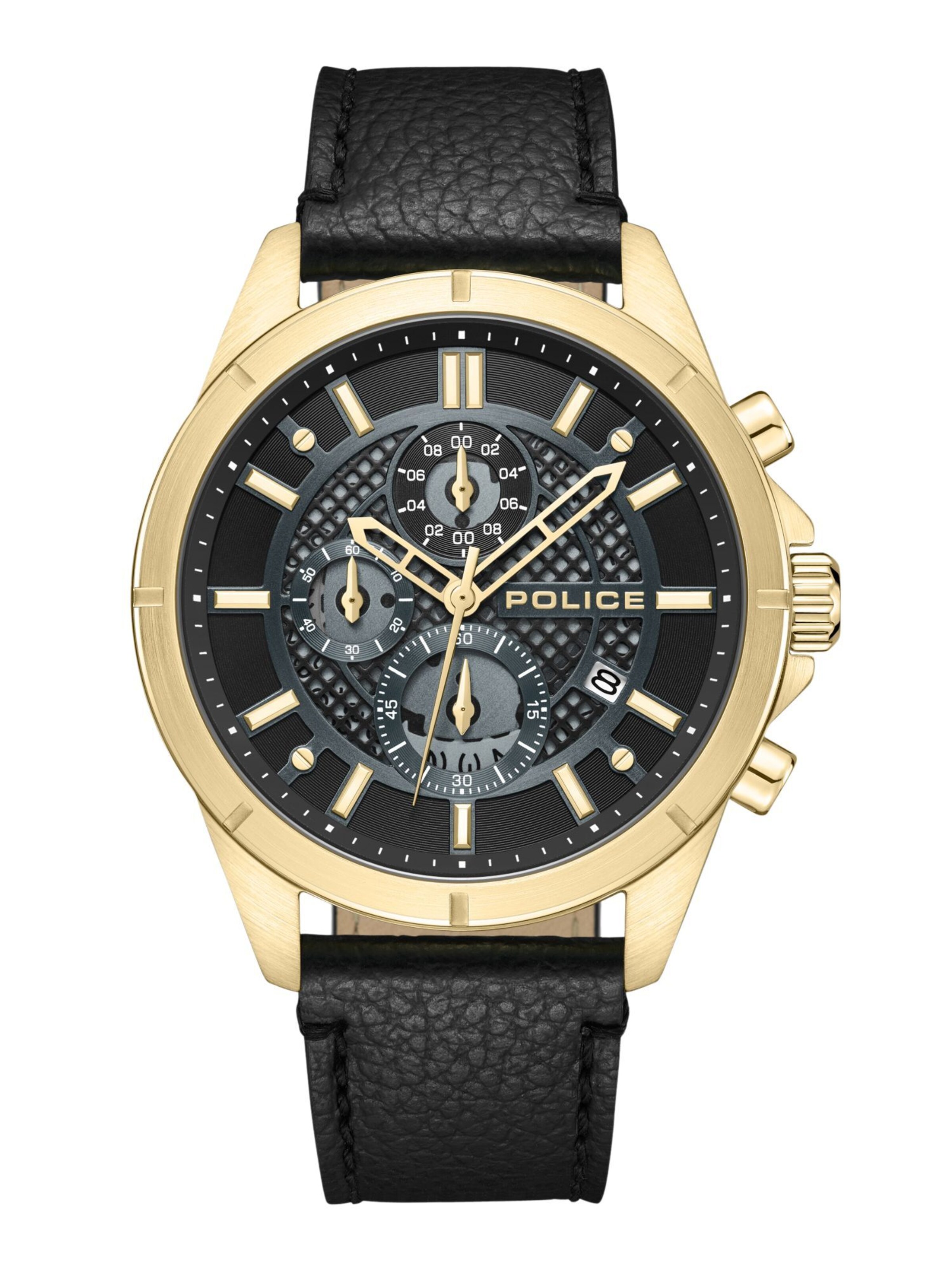 POLICE Analog Watch 'Burbank' in Gold: front
