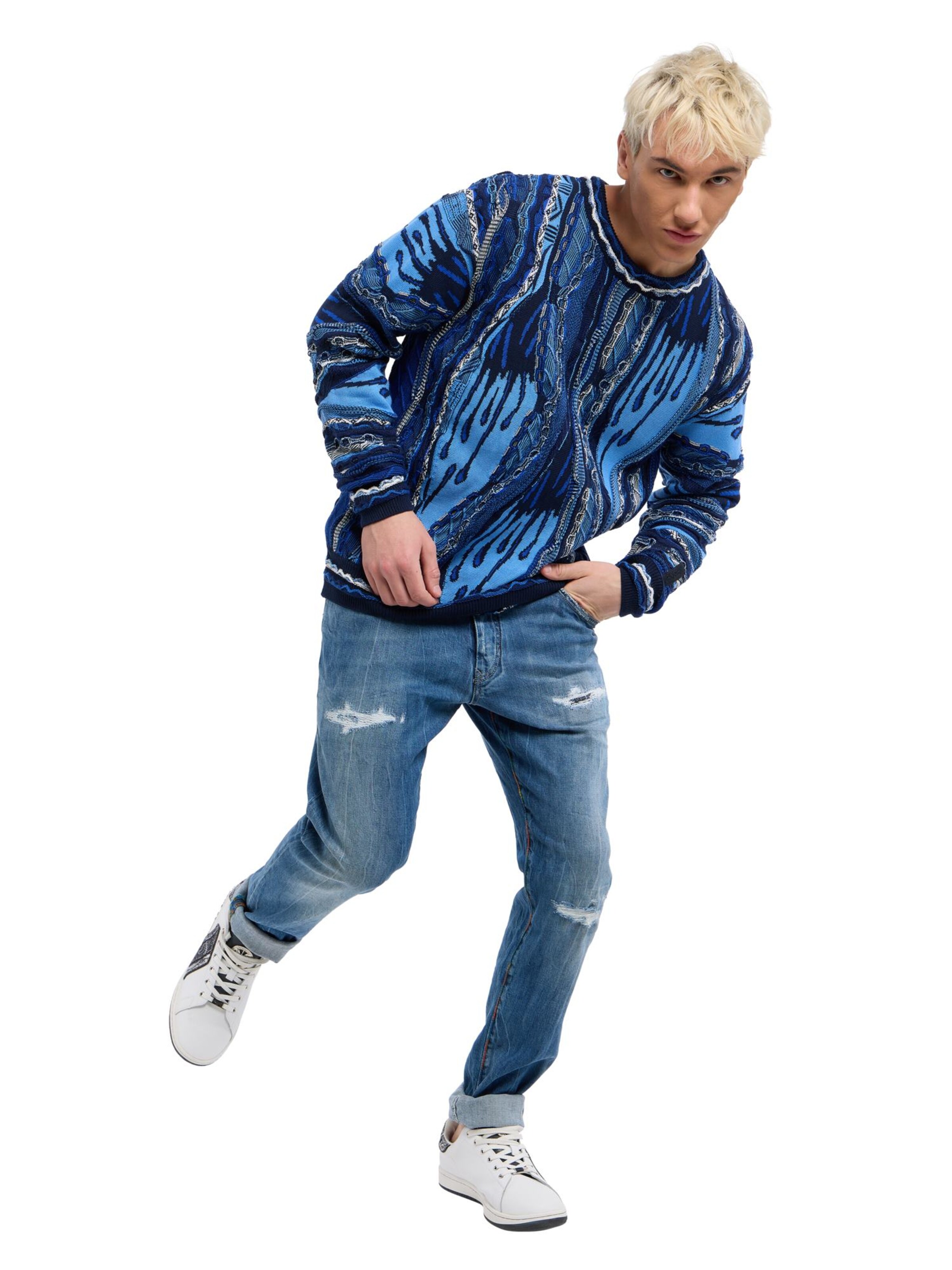 Carlo Colucci Sweater 'Ernandes' in Blue