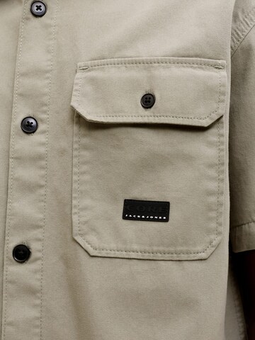 JACK & JONES Comfort fit Button Up Shirt 'Oben' in Green