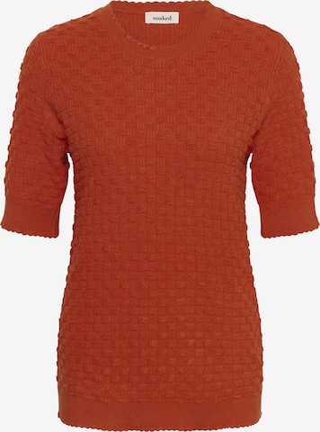 SOAKED IN LUXURY Pullover 'SLSpina' in Orange: Vorderseite