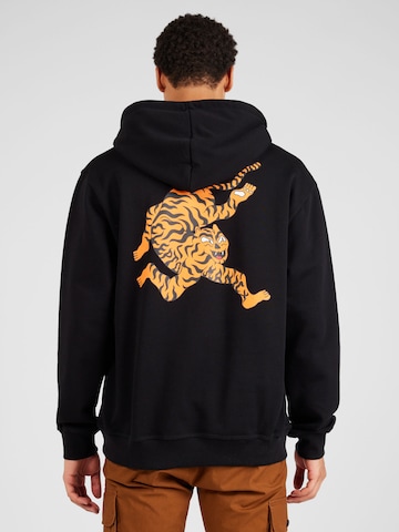 Cleptomanicx Sweatshirt 'Tiger Limbs' in Black