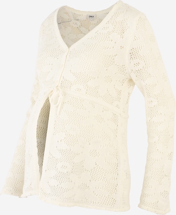 Only Maternity Neuletakki 'OLMISABELLA' värissä beige: etupuoli