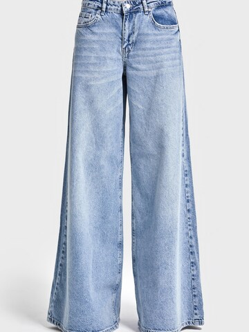 IT'S BASIC Wide leg Jeans 'Palazzo' in Blauw