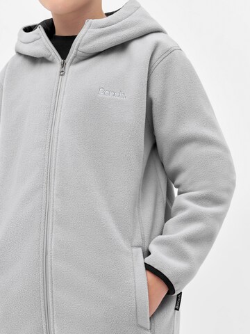 BENCH Fleece Jacket 'DRAKEN' in Grey | ABOUT YOU