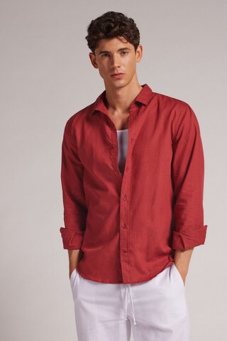 INTIMISSIMI Regular fit Button Up Shirt in Red