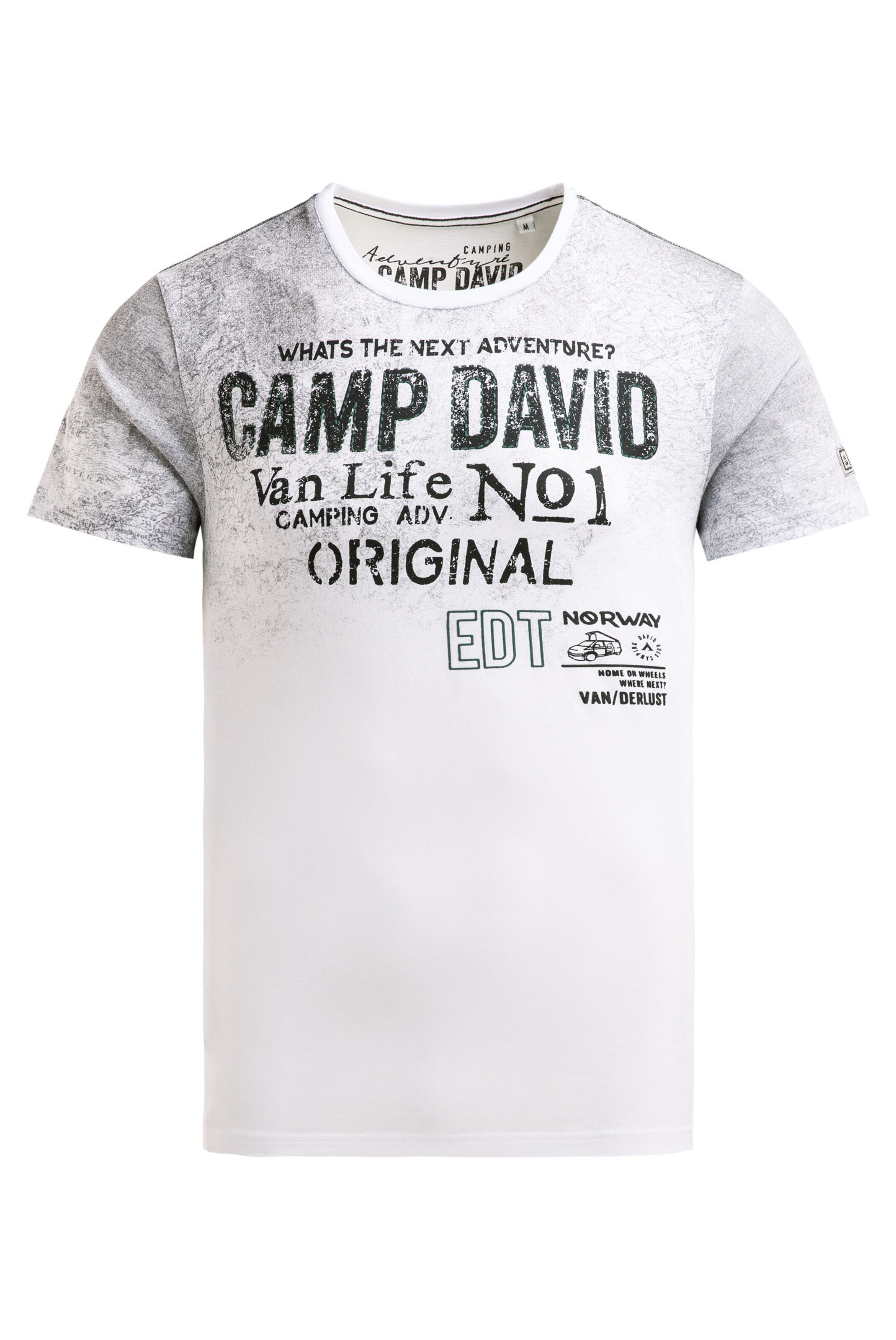 CAMP DAVID Shirt in White: front