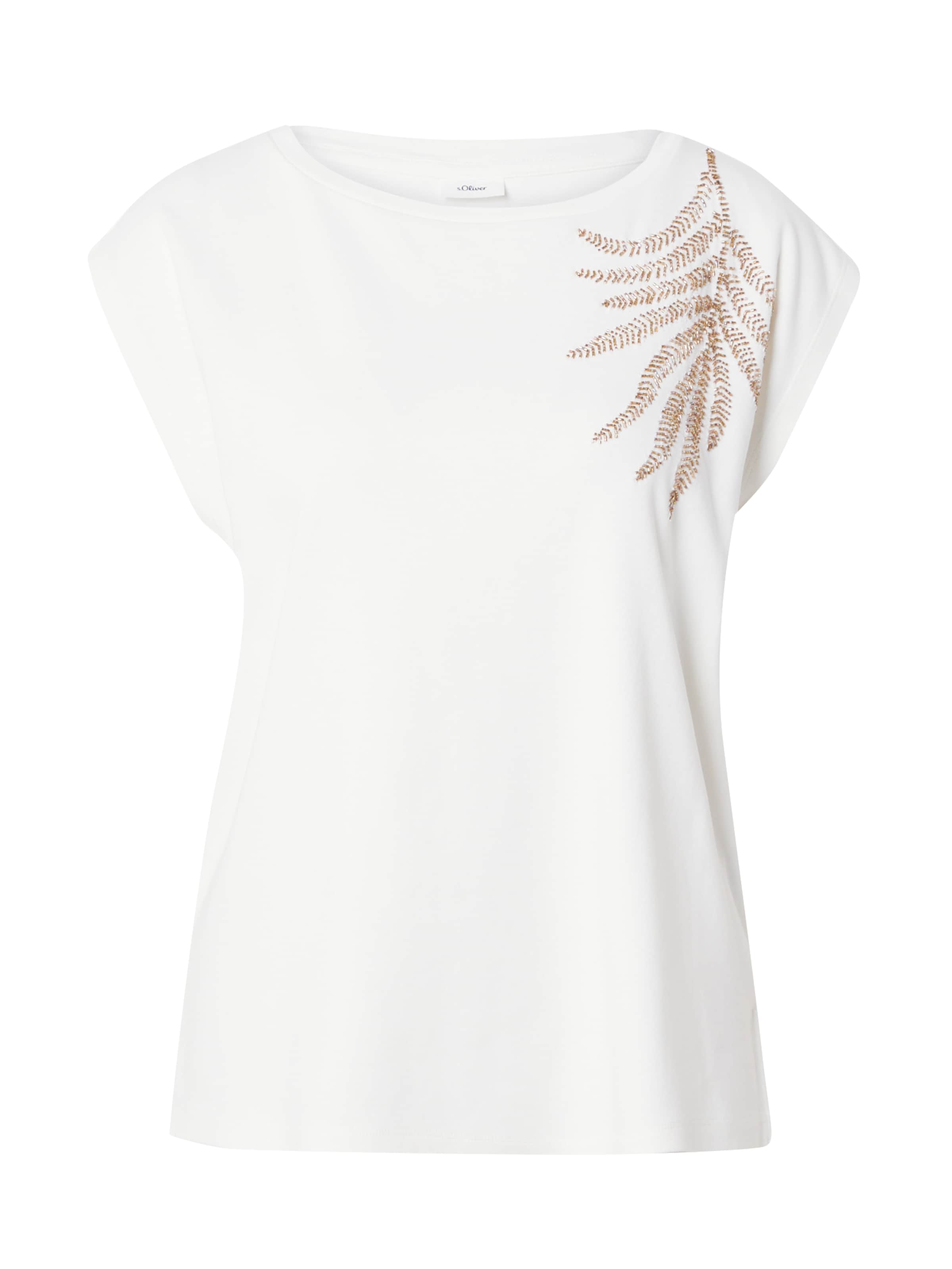 s.Oliver BLACK LABEL Shirt in Beige: front