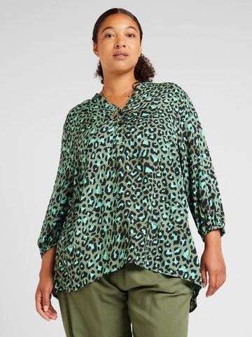 ONLY Carmakoma Blouse 'CARBABOOST' in Green: front