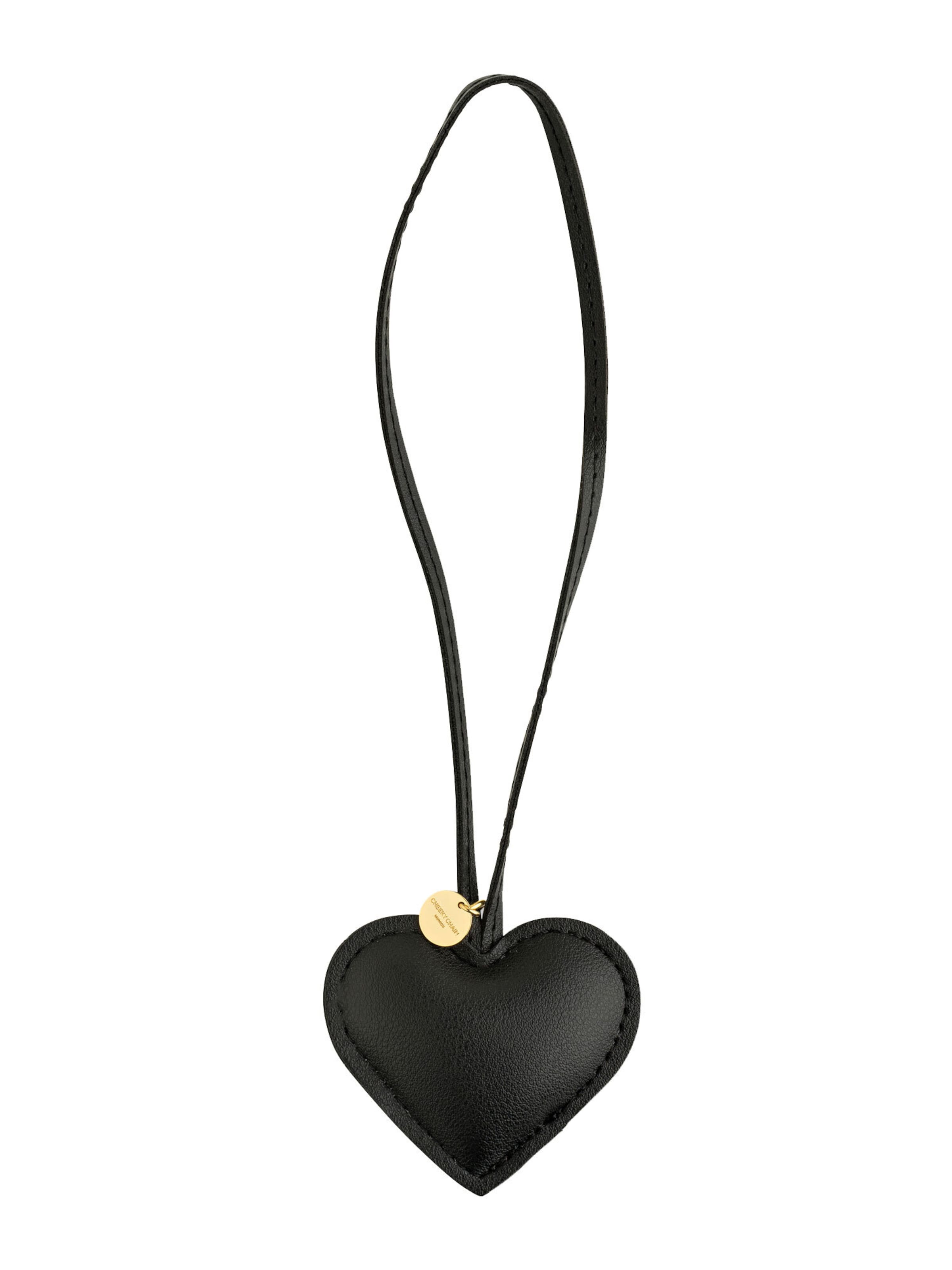 Cheeky Chain Munich Accessoires voor tassen 'Herz' in Zwart: voorkant