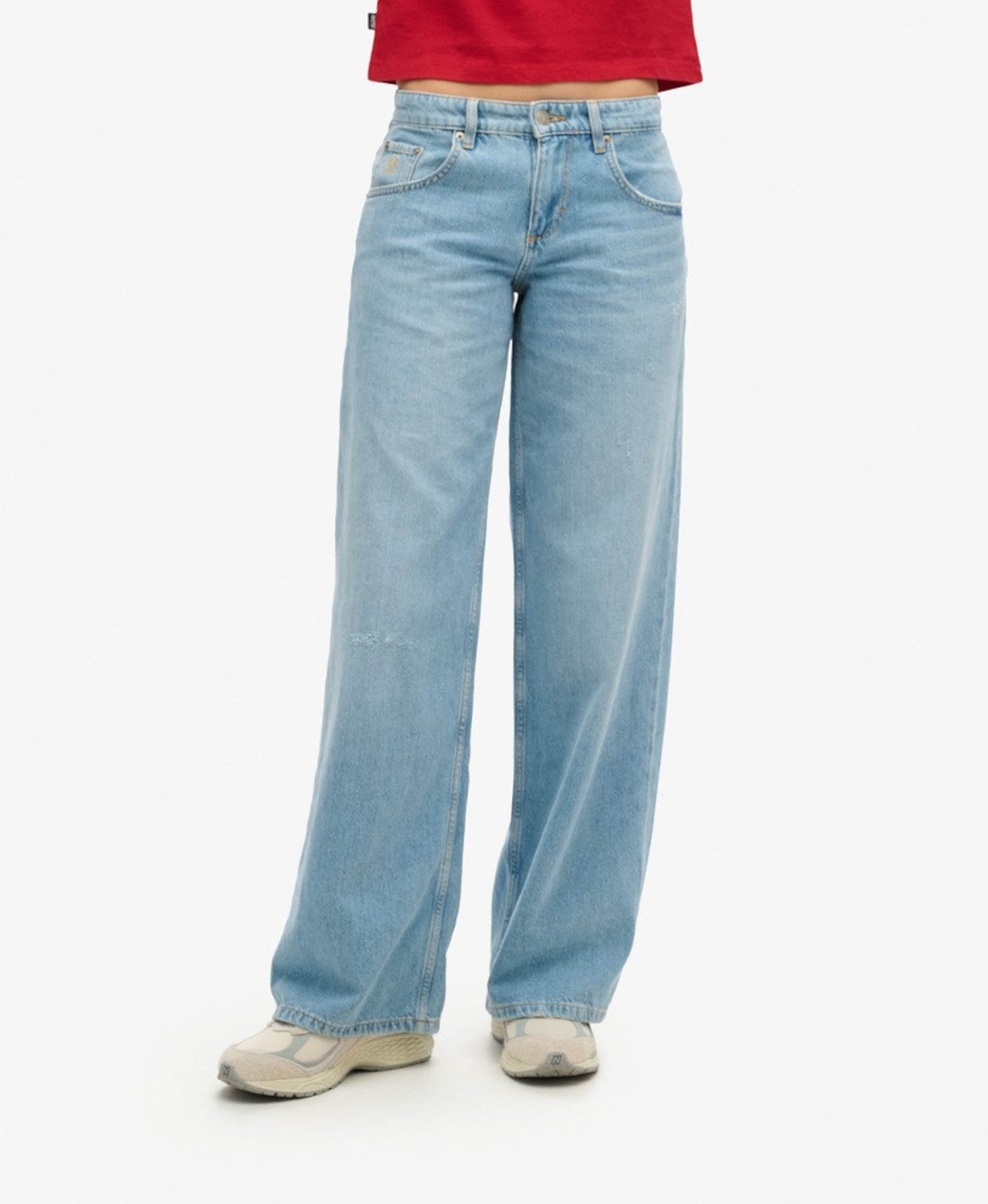 Wide Leg Jean Superdry en bleu : devant