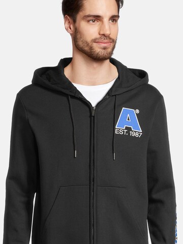 AÉROPOSTALE Sweatjacke 'HERITAGE' in Schwarz