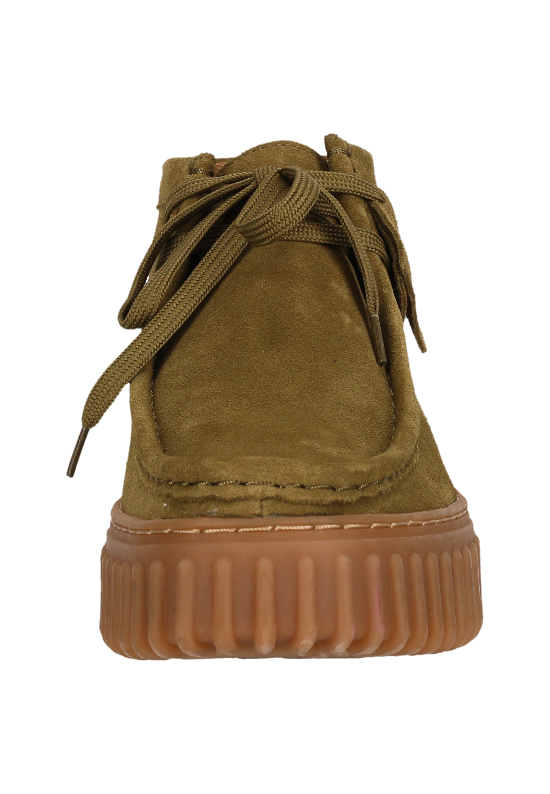 CLARKS Lace-Up Ankle Boots 'Torhill Moss' in Green