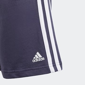 ADIDAS SPORTSWEAR Regular Workout Pants 'Essentials 3-Stripes ' in Blue