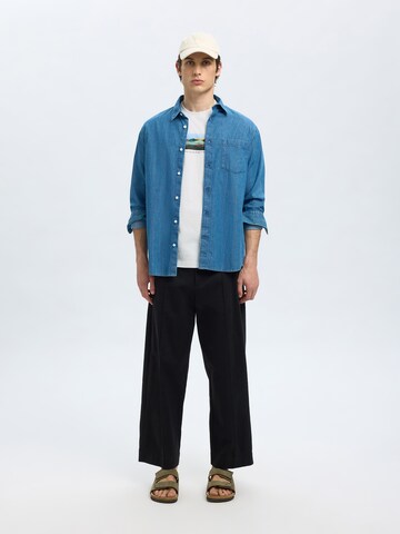 SELECTED HOMME - Camisa 'SLHDarius' em branco