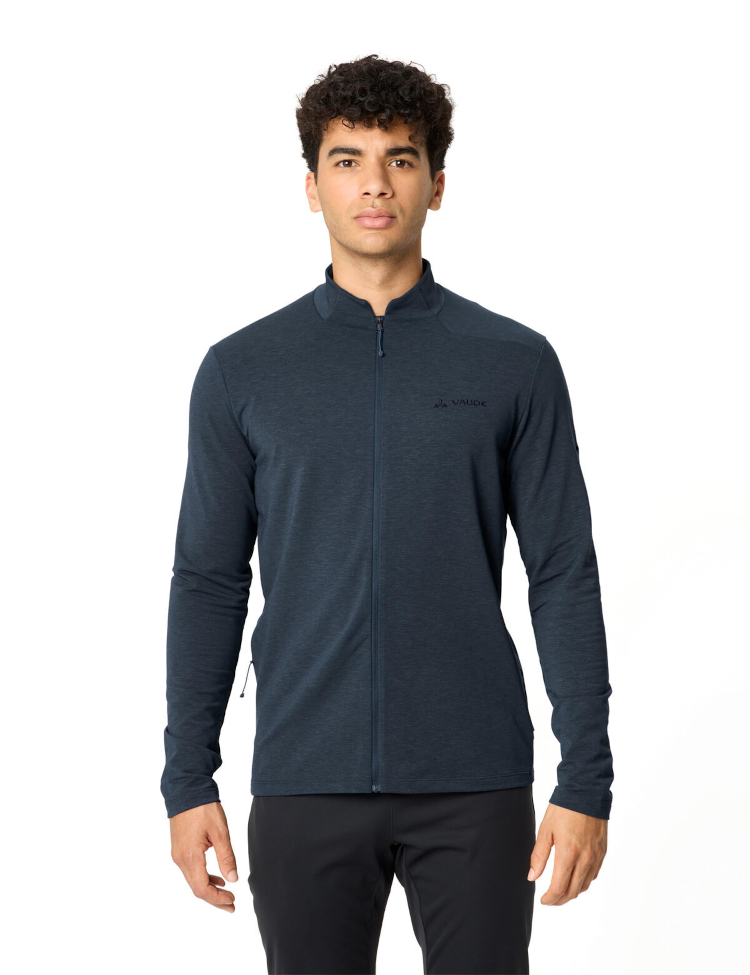 VAUDE Gebreid sportvest 'Wintry' in Blauw: voorkant
