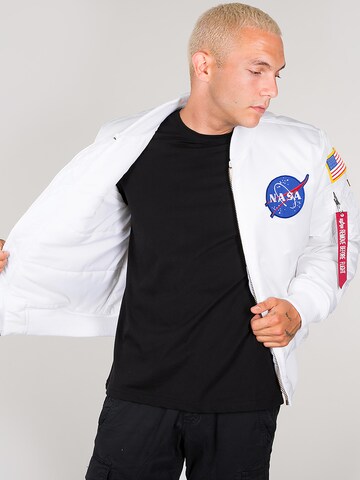 ALPHA INDUSTRIES Prechodná bunda 'MA-1 VF NASA' - biela