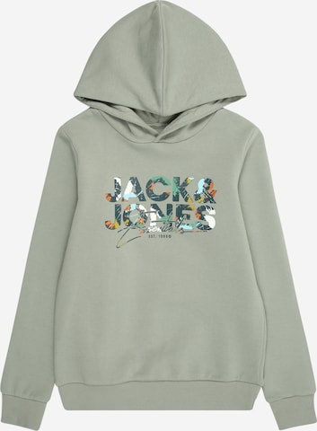 Jack & Jones Junior Sweatshirt 'JJGEPLAS' in Green: front