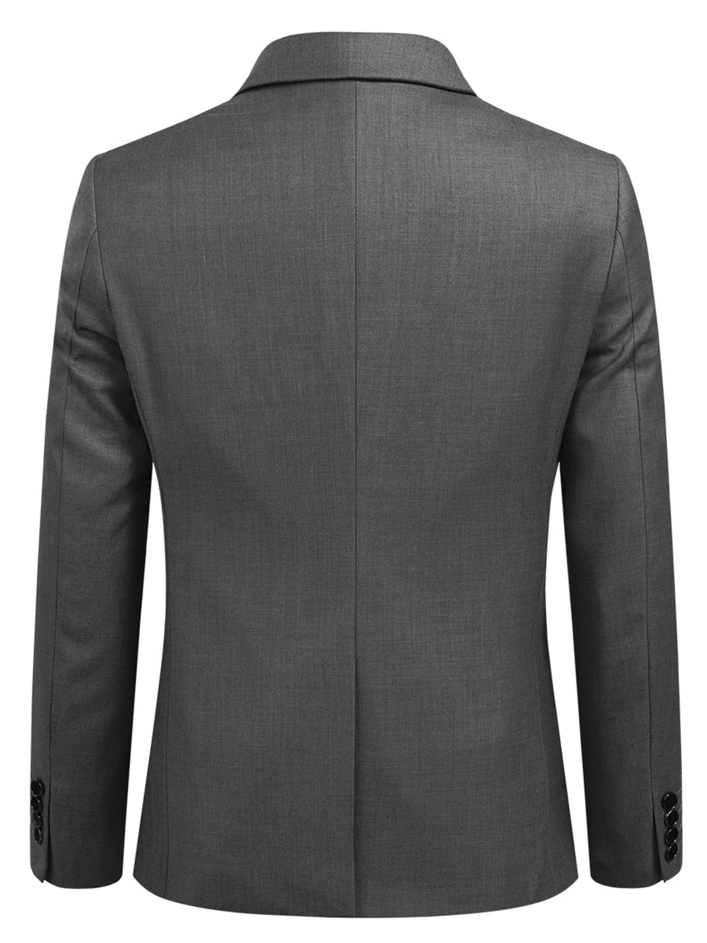 YOUTHUP Slim fit Suit Jacket 'Prägung' in Grey