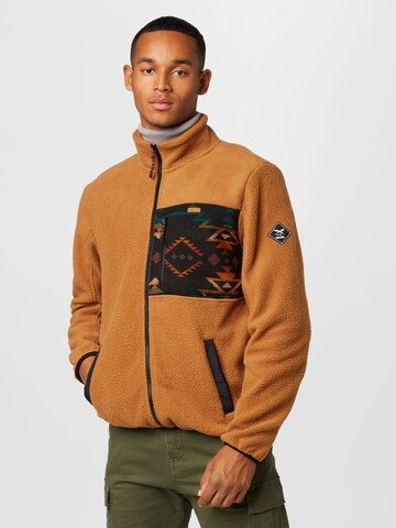 Iriedaily Fleece Jacket in Brown: front