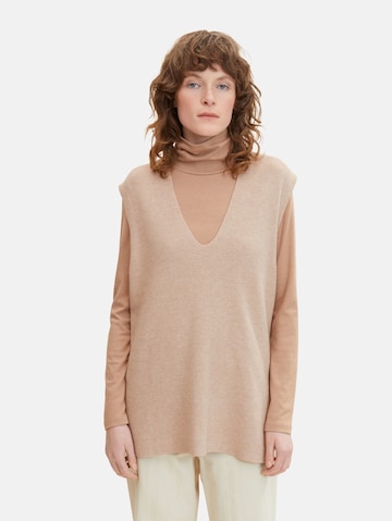 TOM TAILOR Pullover in Beige