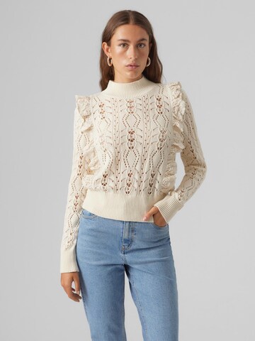 Pull-over 'Else' VERO MODA en beige : devant