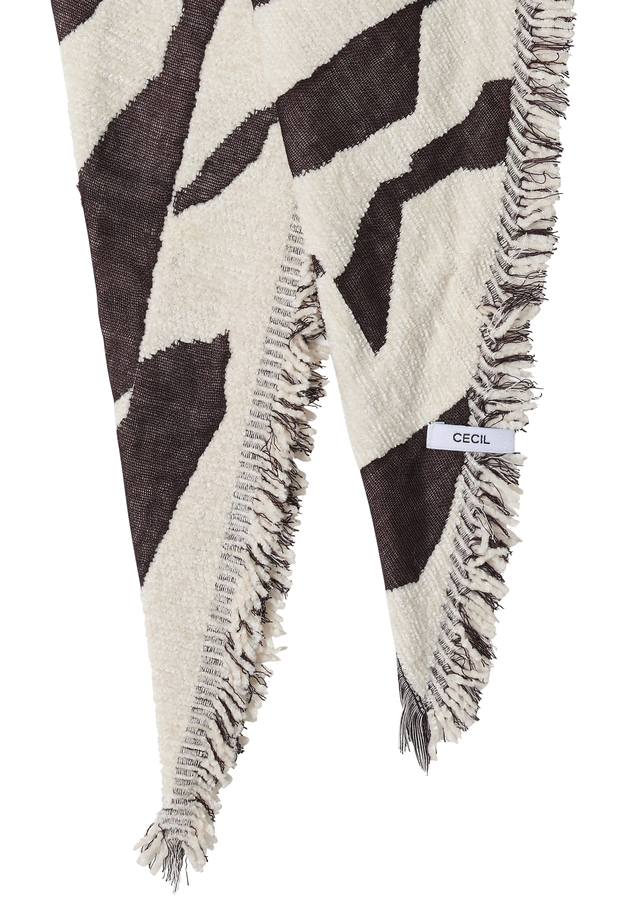 CECIL Tuch 'Chenille' in Beige