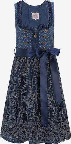 MARJO Dirndl 'Lea' in Blauw: voorkant