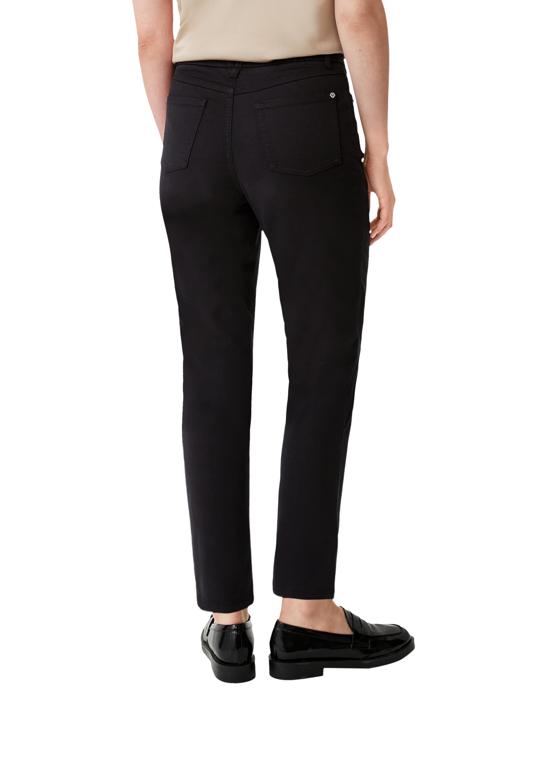 Regular Pantalon COMMA en noir : derrière