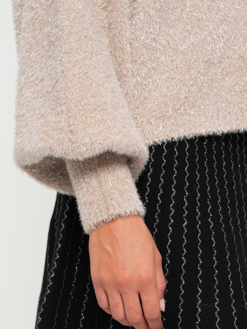 YAS Sweater 'YASLISTRA' in Beige