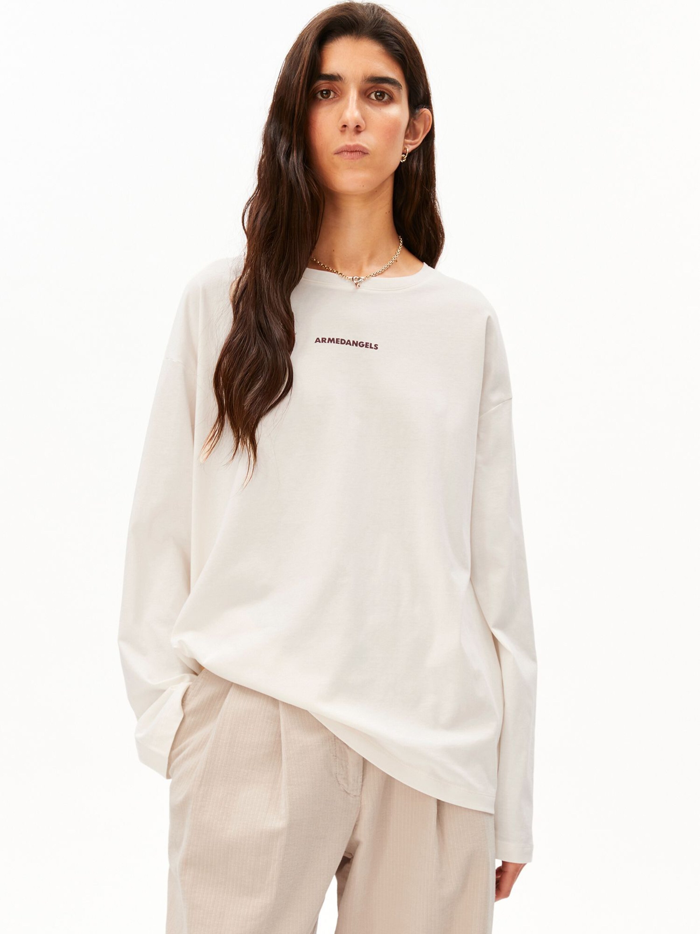 ARMEDANGELS Shirt in Beige: voorkant