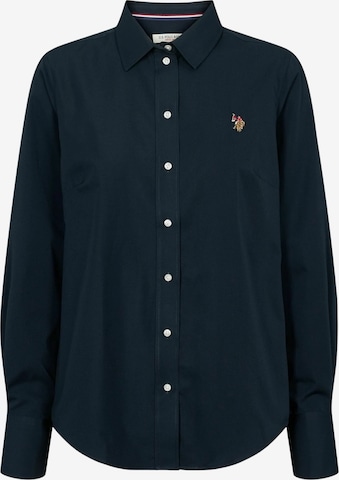 T-shirt ' USPA ' U.S. POLO ASSN. en bleu : devant