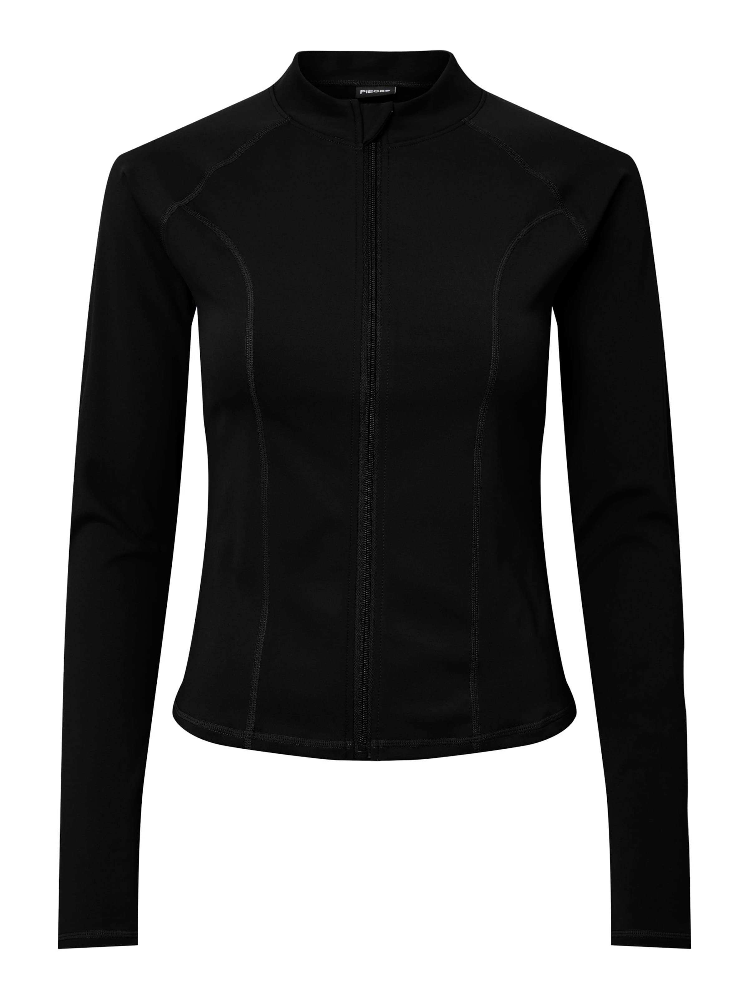 PIECES Sportjas in Zwart: voorkant