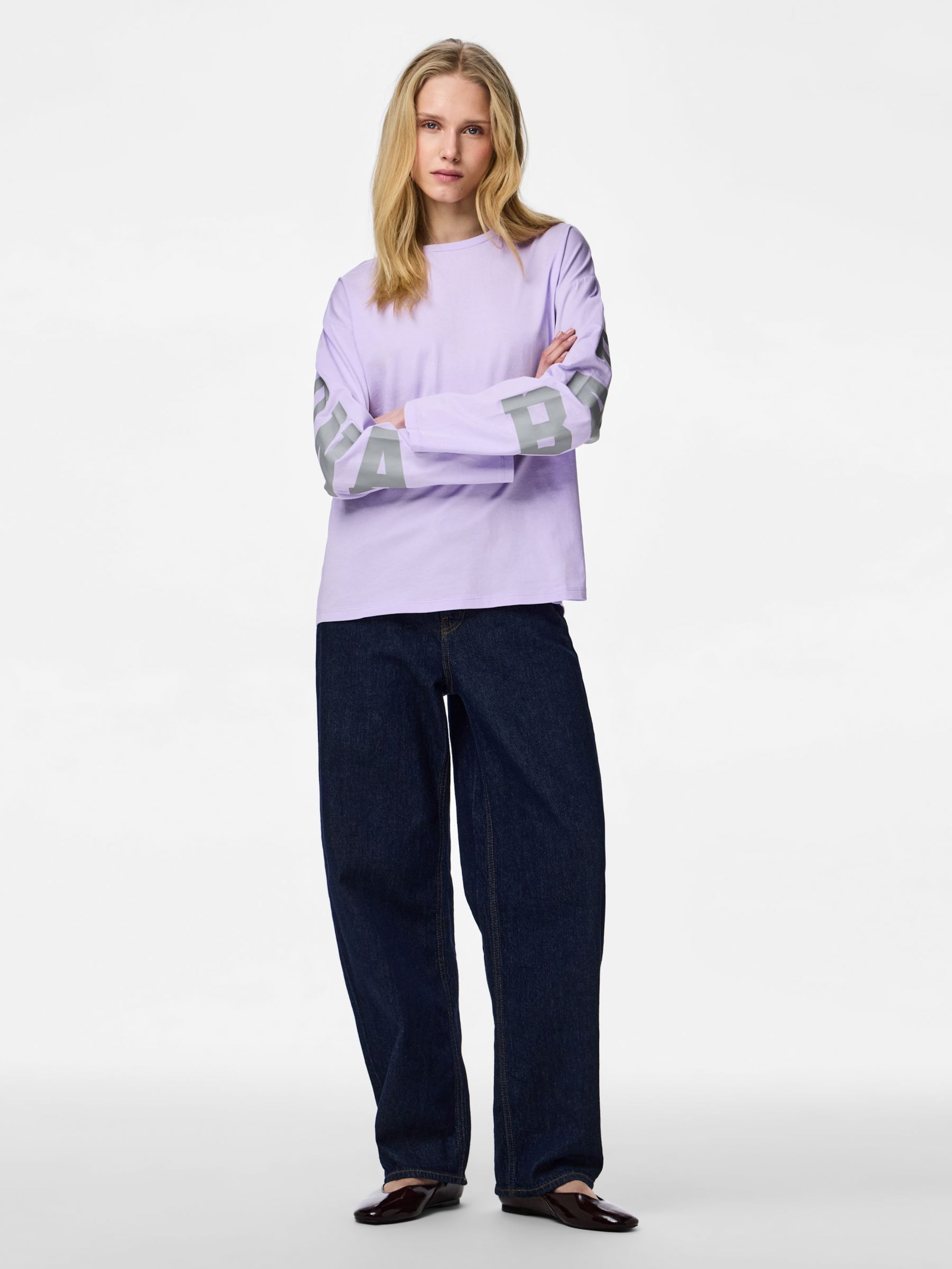 T-shirt ' Ria Fany ' PIECES en violet