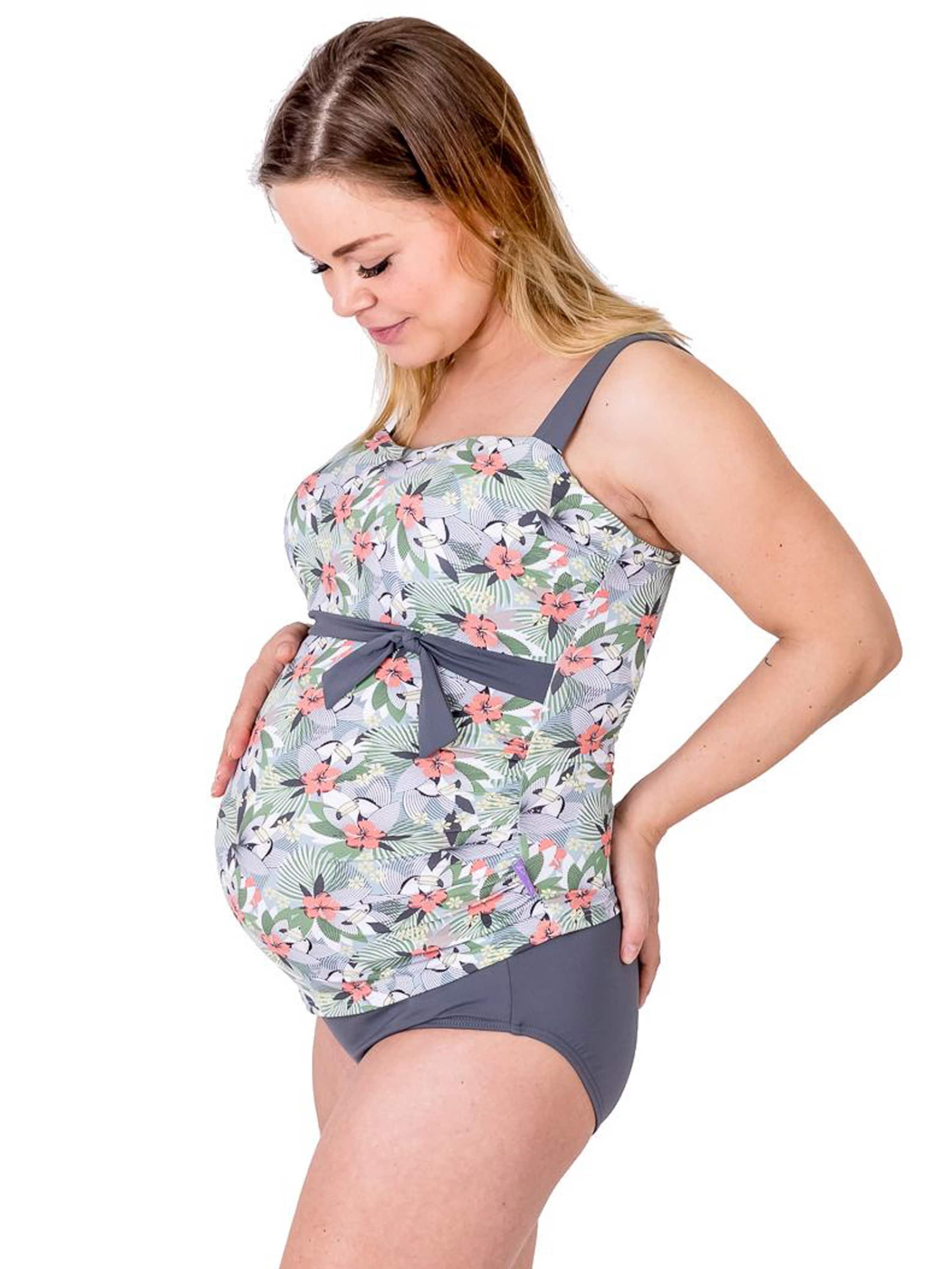 petit amour Swimsuit 'ALENA' in Grey: front