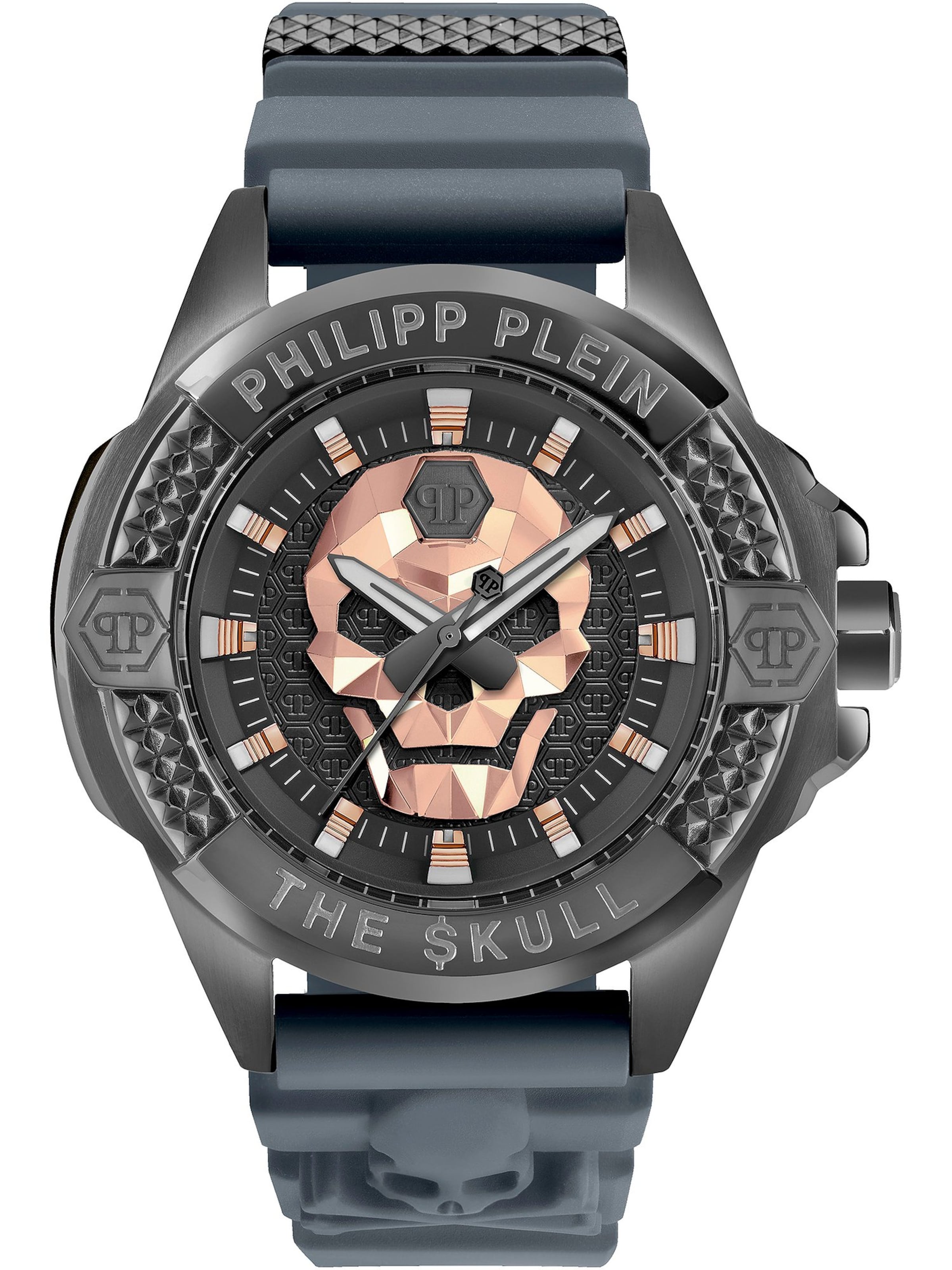 Montre à affichage analogique 'The $kull' Philipp Plein en bleu : devant