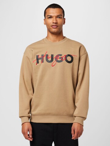 HUGO Sweatshirt 'Droyko' i brun: framsida