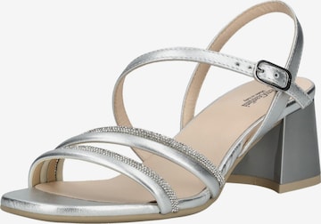 Nero Giardini Riemensandale in Silber: Vorderseite