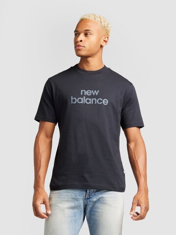 new balance Tričko 'Linear' – černá: přední strana