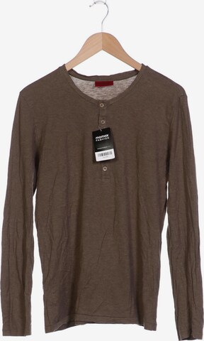 HUGO Langarmshirt L in Braun: predná strana