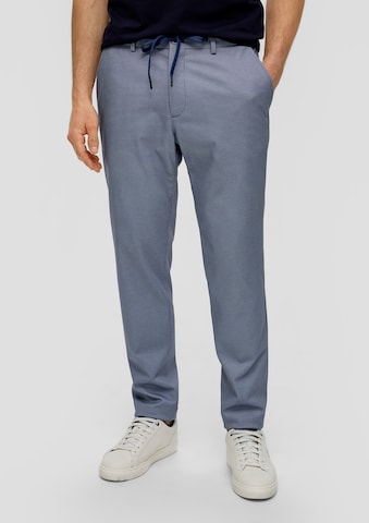 Coupe slim Pantalon s.Oliver BLACK LABEL en bleu : devant