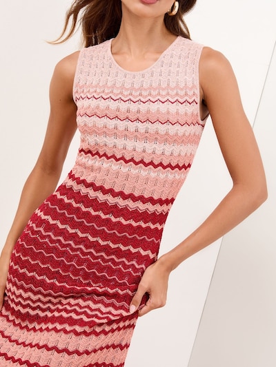Lipsy Strickkleid in XS in rosé / pastellpink / rot, Produktansicht
