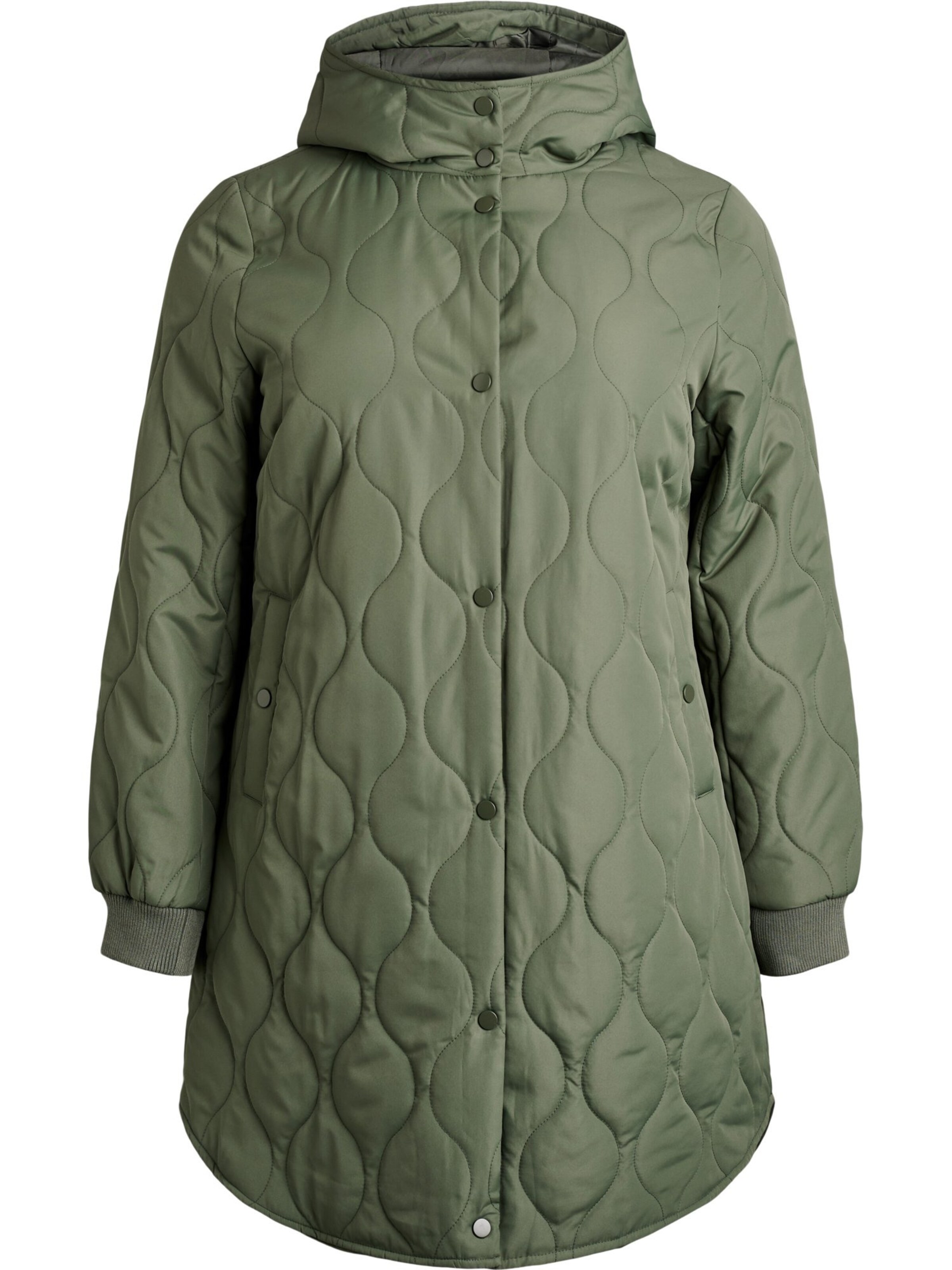 Zizzi Outdoorjacke 'CABIBI' in Grün: Vorderseite