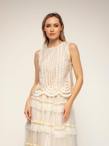 Tantra Top in Beige: front