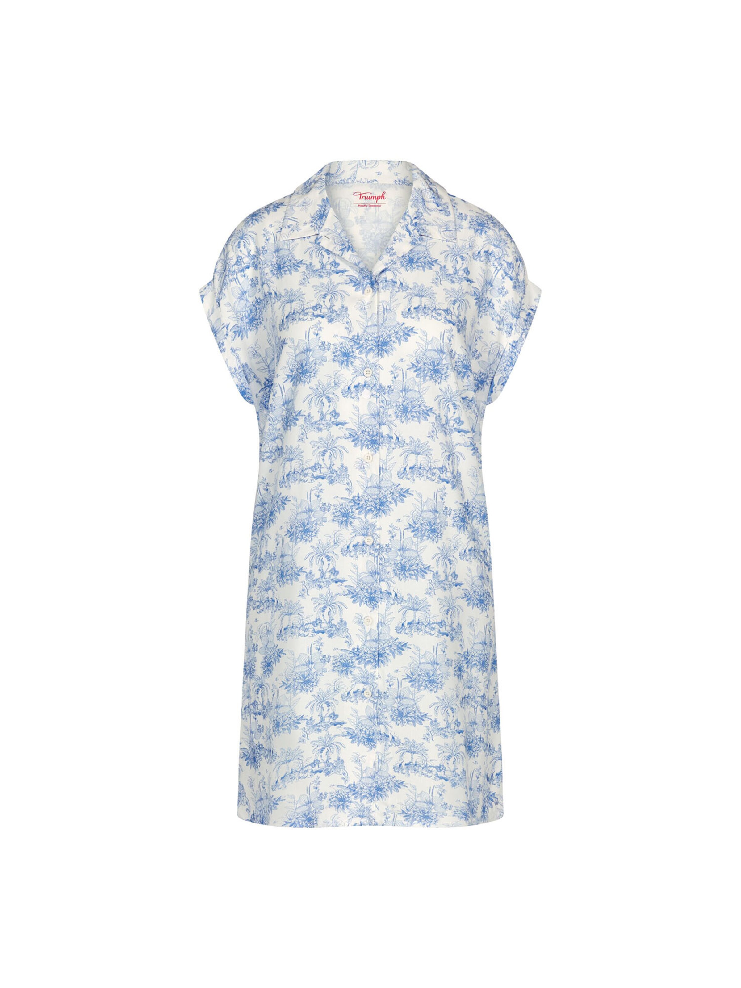 TRIUMPH Nachthemd ' Red Label Boyfriend Fit ' in hellblau / weiß, Produktansicht