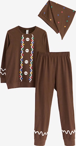 Lindex Yöpuku 'Christmas Santa Ginger' värissä ruskea: etupuoli